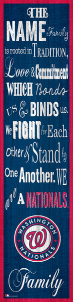 Washington Nationals P0891-Family Banner 6x24