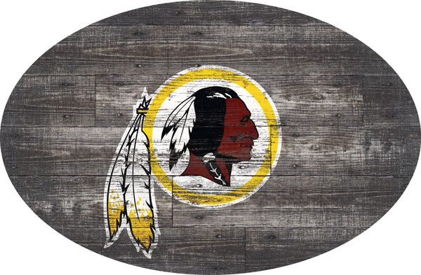 Washington Redskins 0773-46in Distressed Wood Oval