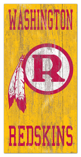 Washington Redskins 0786-Heritage Logo w/ Team Name 6x12