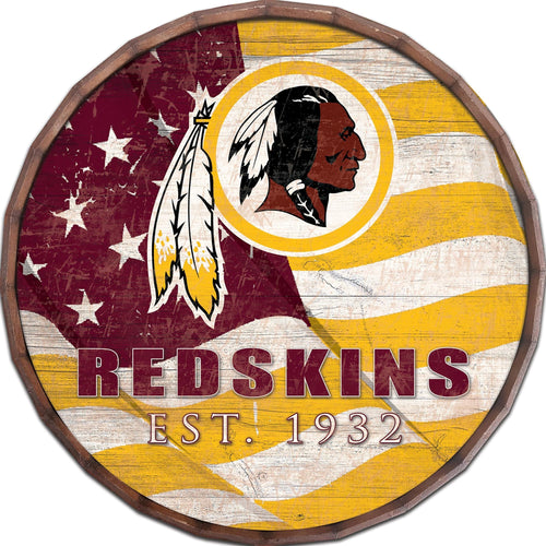 Washington Redskins 1002-Flag Barrel Top 16"