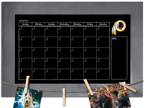 Washington Redskins 1014-Monthly Chalkboard with frame  & clothespins