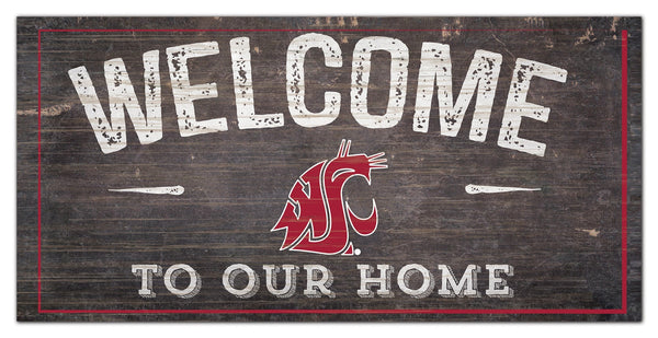 Washington State Cougars 0654-Welcome 6x12