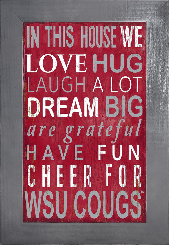 Washington State Cougars 0725-Color In This House 11x19
