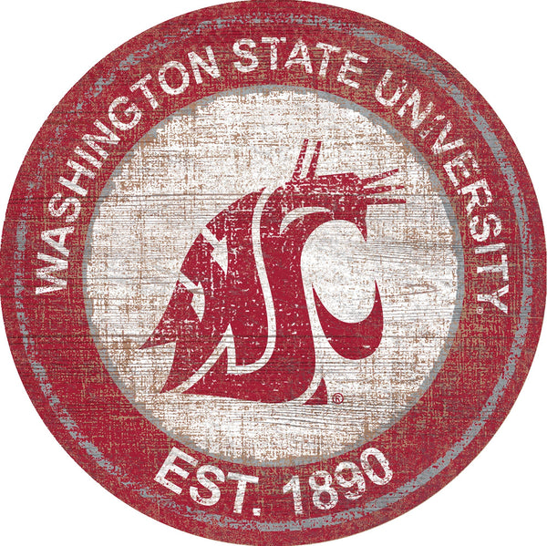 Washington State Cougars 0744-Heritage Logo Round