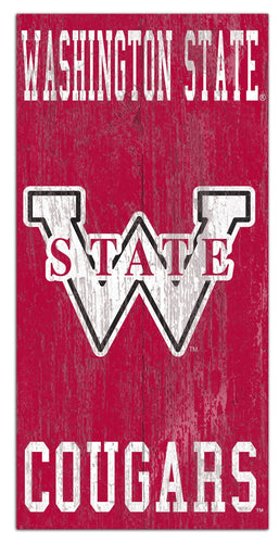 Washington State Cougars 0786-Heritage Logo w/ Team Name 6x12