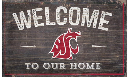 Washington State Cougars 0913-11x19 inch Welcome Sign