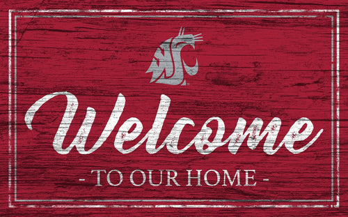 Washington State Cougars 0977-Welcome Team Color 11x19