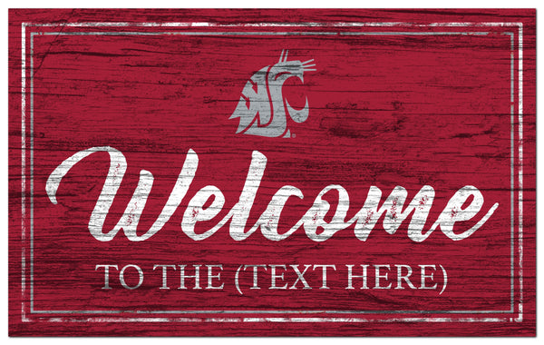 Washington State Cougars 0977-Welcome Team Color 11x19