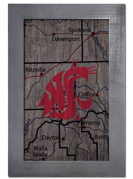Washington State Cougars 0985-City Map 11x19