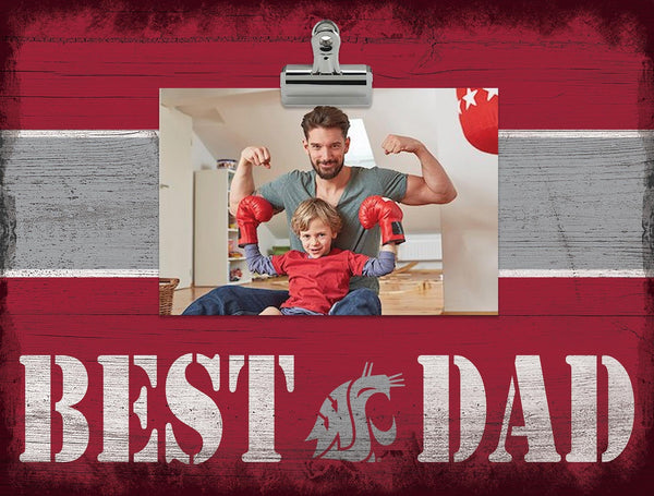 Washington State Cougars 2016-Best Dad Striped Clip Frame