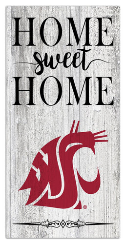 Washington State Cougars 2025-6X12 Whitewashed Home Sweet Home Sign