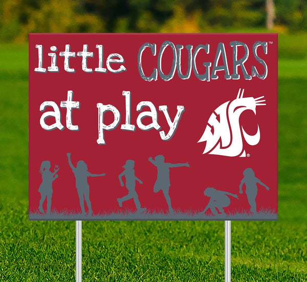 Washington State Cougars 2031-18X24 Little fans at play 2 sided yard sign
