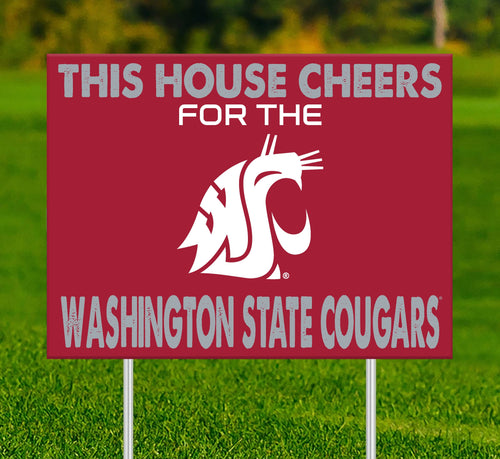 Washington State Cougars 2033-18X24 This house cheers for yard sign