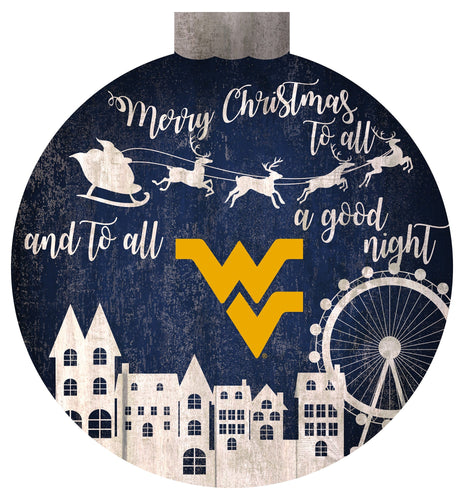 West Virginia 1033-Christmas Village 12in Wall Art