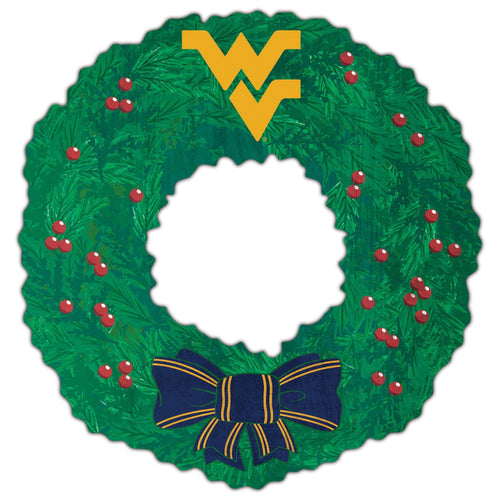 West Virginia 1048-Team Wreath 16in