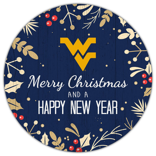 West Virginia 1049-Merry Christmas & New Year 12in Circle