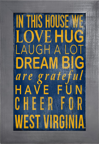 West Virginia Mountaineers 0725-Color In This House 11x19