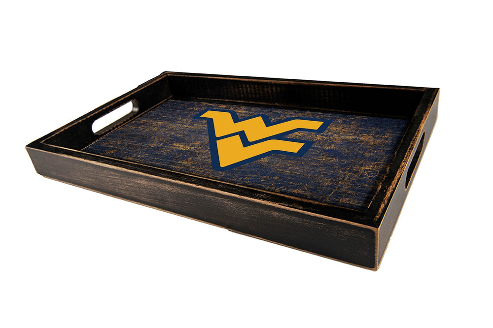 West Virginia Mountaineers 0760-Distressed Tray w/ Team Color
