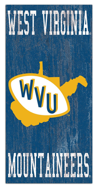 West Virginia Mountaineers 0786-Heritage Logo w/ Team Name 6x12