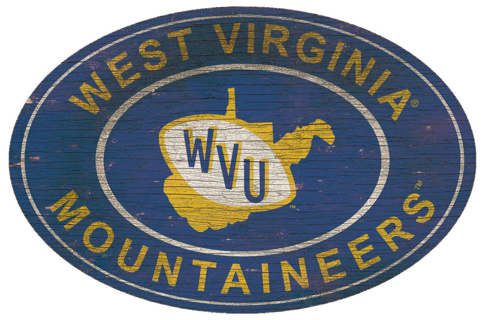 West Virginia Mountaineers 0801-46in Heritage Logo Oval