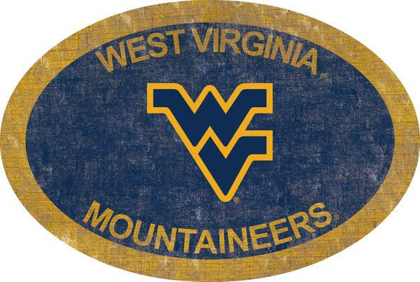 West Virginia Mountaineers 0805-46in Team Color Oval