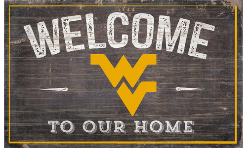 West Virginia Mountaineers 0913-11x19 inch Welcome Sign