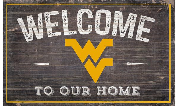 West Virginia Mountaineers 0913-11x19 inch Welcome Sign