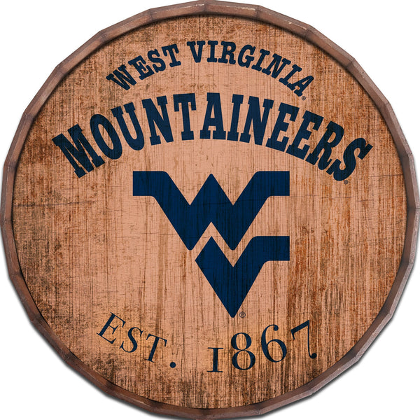 West Virginia Mountaineers 0938-Est date barrel top 16"