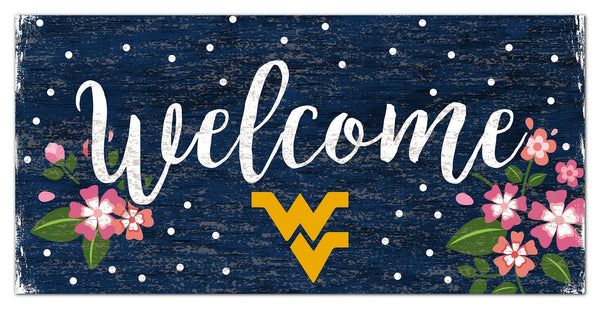 West Virginia Mountaineers 0964-Welcome Floral 6x12