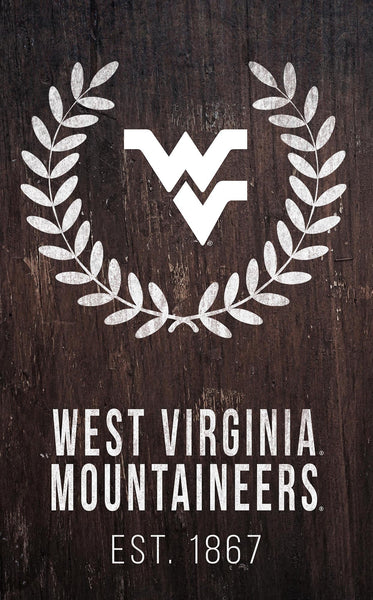 West Virginia Mountaineers 0986-Laurel Wreath 11x19
