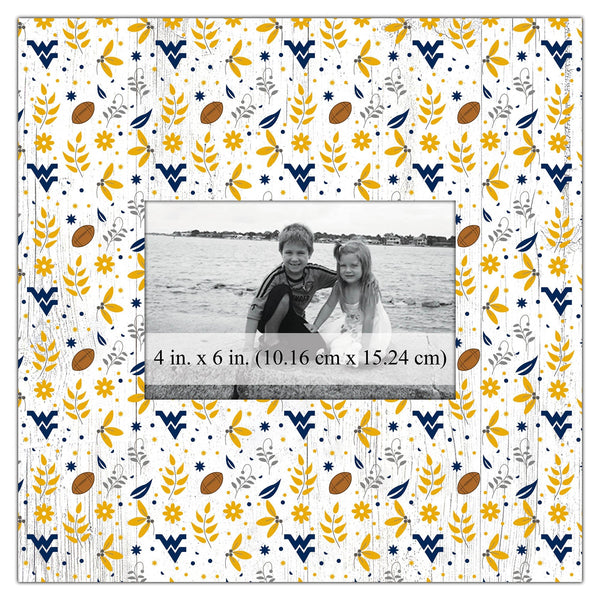 West Virginia Mountaineers 1004-Floral Pattern 10x10 Frame