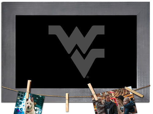 West Virginia Mountaineers 1016-Blank Chalkboard with frame & clothespins