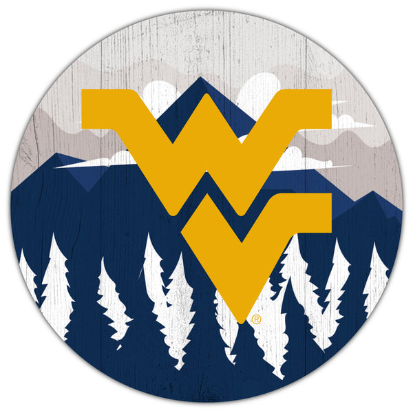 West Virginia Mountaineers 1018-Landscape 12in Circle