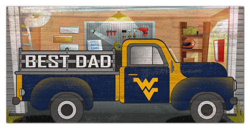 West Virginia Mountaineers 1078-6X12 Best Dad truck sign