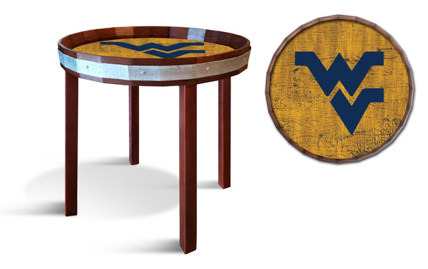 West Virginia Mountaineers 1092-24" Barrel top end table