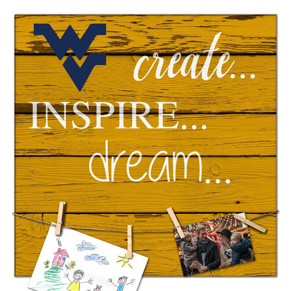 West Virginia Mountaineers 2011-18X18 Create, Inspire, Dream sign