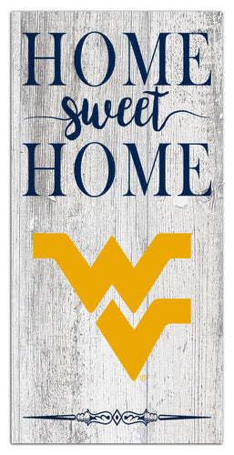 West Virginia Mountaineers 2025-6X12 Whitewashed Home Sweet Home Sign