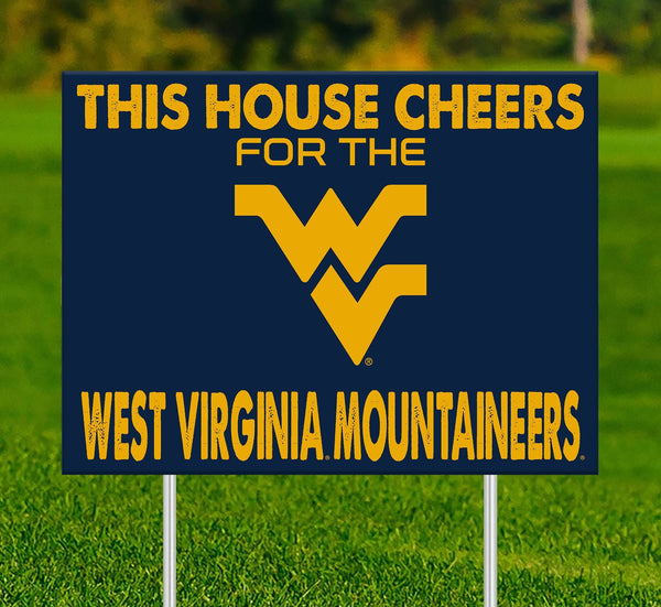 West Virginia Mountaineers 2033-18X24 This house cheers for yard sign