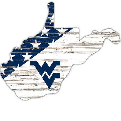 West Virginia Mountaineers 2043-12�? Patriotic State shape