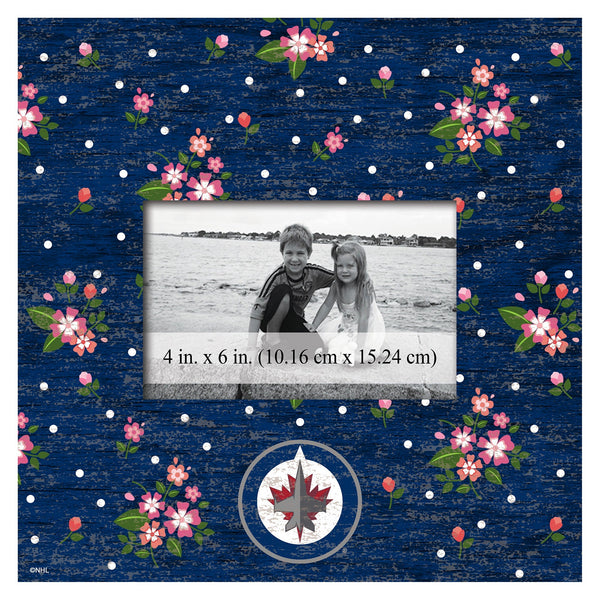 Winnipeg Jets 0965-Floral 10x10 Frame