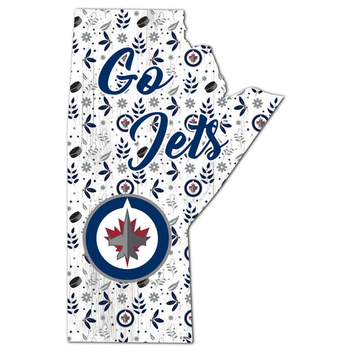 Winnipeg Jets 0974-Floral State - 12"