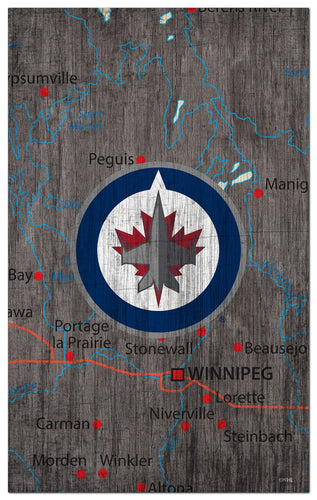 Winnipeg Jets 0985-City Map 11x19