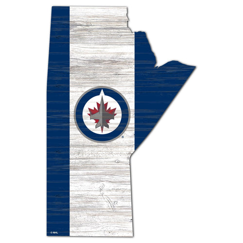 Winnipeg Jets 1001-USA Shape Flag Cutout
