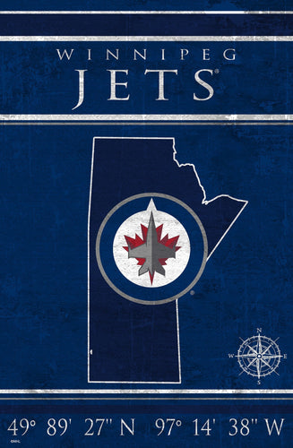 Winnipeg Jets 1038-Coordinates 17x26