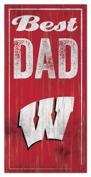Wisconsin Badgers 0632-Best Dad 6x12