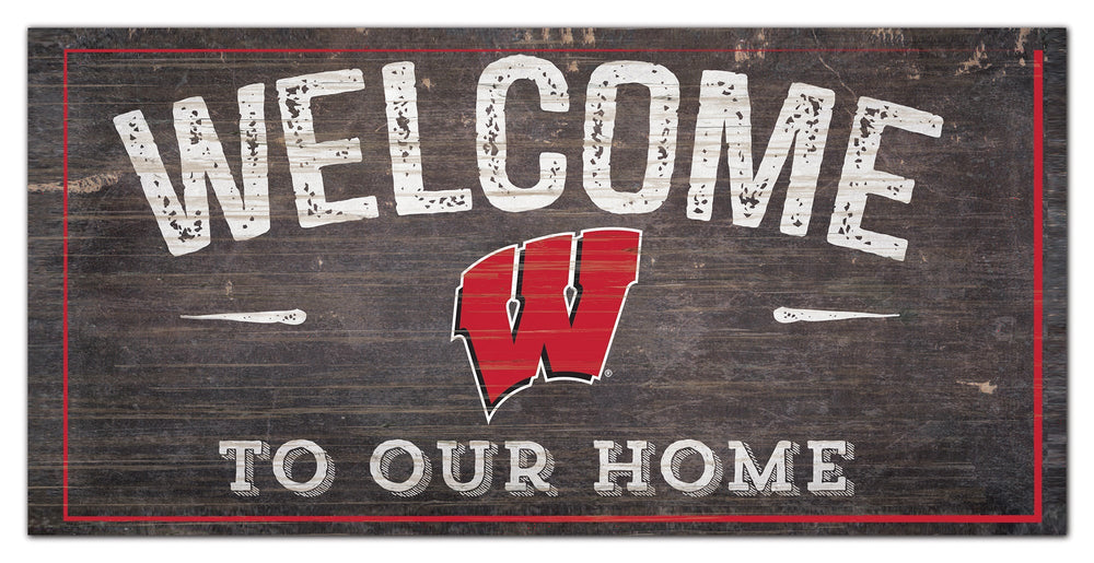 Wisconsin Badgers 0654-Welcome 6x12