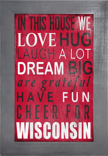 Wisconsin Badgers 0725-Color In This House 11x19