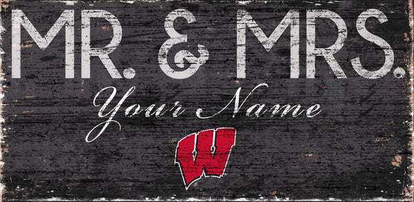 Wisconsin Badgers 0732-Mr. and Mrs. 6x12