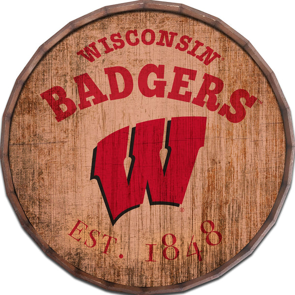 Wisconsin Badgers 0938-Est date barrel top 16"