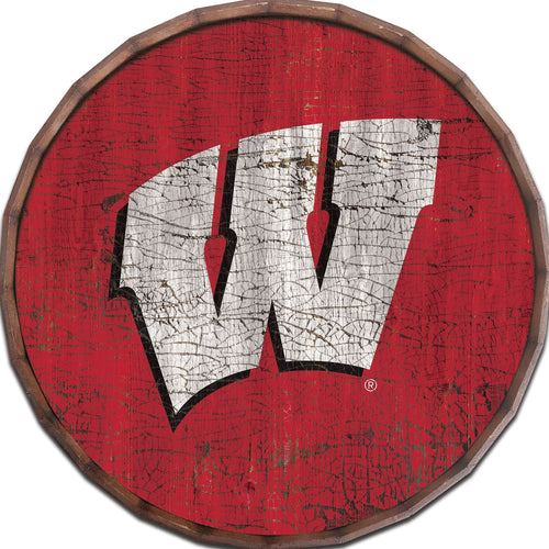 Wisconsin Badgers 0939-Cracked Color Barrel Top 16"